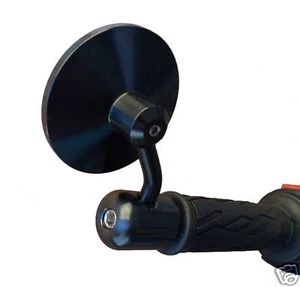 Black Bar End Motorcycle Mirrors Barend New Mount System - Ducati Honda Suzuki - Picture 1 of 7