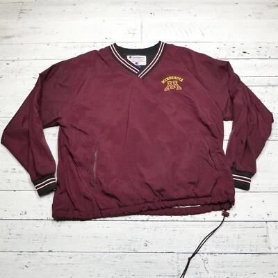 Vintage Minnesota Gophers Jacket Size XL Champion Windbreaker Cotton Lined - Image 1 of 4