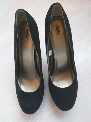 Tacones de plataforma de aguja de gamuza sintética negros Mossimo para mujer talla 9 Foto 1 de 4