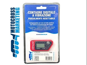 CONTAORE DIGITALE WIRELESS A VIBRAZIONI SENZA FILI RESET PARZIALE MOTOCROSS RED - Imagen 1 de 7