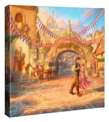 Thomas Kinkade Studios Rapunzel Bailando 14 x 14 Galería Lienzo Envuelto Foto 1 de 2
