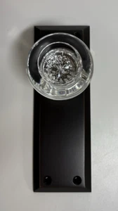 Grandeur Fifth Avenue Plate w/ Bordeaux Crystal Knob Dummy Timeless Bronze - Picture 1 of 4