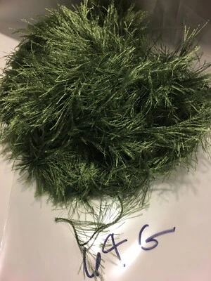 GALA VERDE ESCURO FANTASIA FIBRA ARTES TRICÔ CROCHÊ DESIGNER FIO BORLA 64G - Imagem 1 de 2