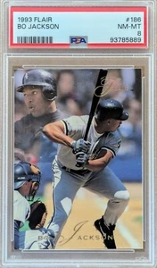 1993 Fleer Flair Baseball #186 Bo Jackson PSA 8 NM-MT White Sox Royals LOW POP! - Picture 1 of 2