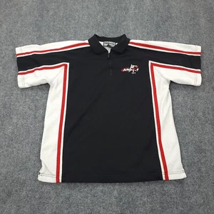 VINTAGE And1 Shirt Boys Extra Large Black White 1/4 Zip Polo Jersey Grunge Y2K - Picture 1 of 10