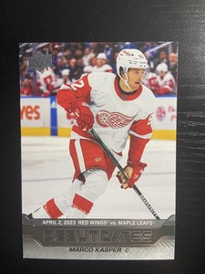 2023-24 Upper Deck Series 1 Debut Dates Marco Kasper Detroit Red Wings DD-24