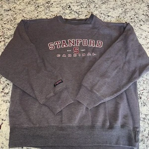 Vintage Jansport Stanford Univ. Cardinal Est. 1891 Sweater Gray Size Medium VGC - Picture 1 of 9