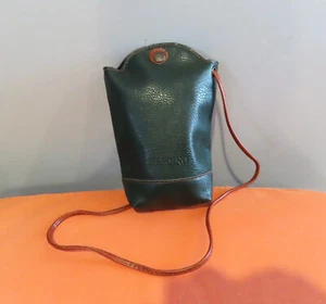 Heroing shoulder bag phone wallet cross body dark green brown strap - Picture 1 of 4