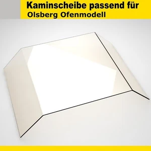 Kaminglas für Olsberg Ofenmodelle  Gebogen Kaminscheibe Sichtscheibe Ofenscheibe - Bild 1 von 25