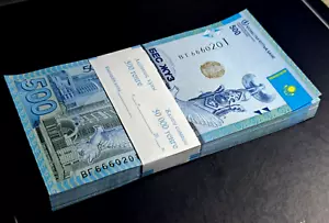 Bank PACK 100 pcs 500 tenge 2017 Kazakhstan 6660201-6660300 UNC P-45Aa Original - Picture 1 of 3