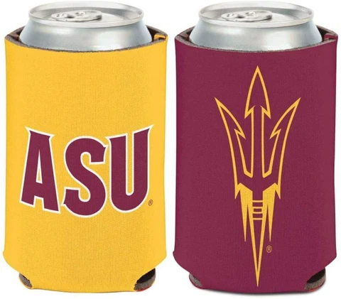 Arizona State University Sun Devils Can Cooler 1-Pack 12 oz. (Foldable, 2-Sided) Cover