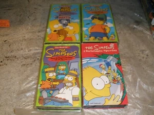 VHS THE BEST OF THE SIMPSONS & CHRISTMAS SPECIAL SET OF 4 - Picture 1 of 4