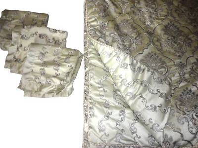WATERFORD KERRIGAN PAISLEY JACQUARD STRIPE CREAM TAUPE (4P) QUEEN COMFORTER SET - Image 1 of 4