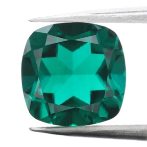 2.08 Ct Green Color Emerald Cushion Gemstone VS1 Clarity 8.00 MM GN56  - Picture 1 of 8