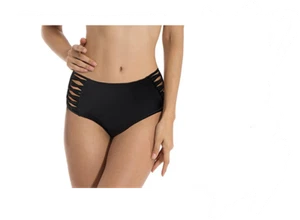 RELLECIGA Women Strappy High Waisted Bikini Bottom Black Size M 7590 - Picture 1 of 2
