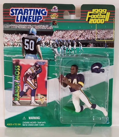 1999-2000 Starting Lineup Football Randy Moss Minnesota Vikings NFL HOF Marshall Cover