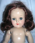 POUPÉE TONI VINTAGE ANNÉES 1950 IDEAL 15 POUCES P-91 PLASTIQUE DUR CHEVEUX BRUN ROUGEÂTRE ?