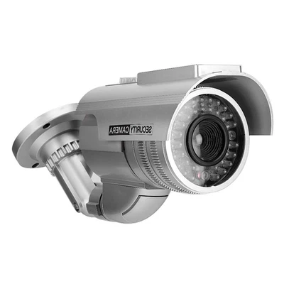 ㄧSolar Power Dummy Fake Security Camera Bullet Shape LED Simulation Monitor - Image 1 of 4