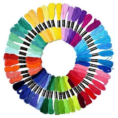 Friendship Bracelet String 50 Skeins Fashionable 1 Pack vibrant rainbow color - Image 1 of 4