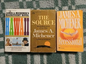 James A. Michener lot of 3 PBs: Hawaii, The Source, and Recessional - Picture 1 of 4