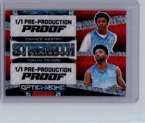 Chance Westry Yohan Traore 2024 Leaf Basketball 1/1 Pre Production Proof - Picture 1 of 1