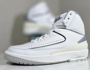 Nike Air Jordan 2 Retro Cemento Zapatos de Baloncesto 5y DQ8562-100 Mujer 6.5 NUEVO - Imagen 1 de 8