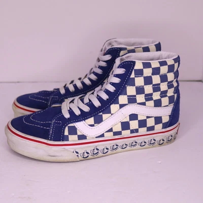 Zapatillas Vans sk8-hi a cuadros azul gamuza blanco azul 6,5 para mujer Foto 1 de 4