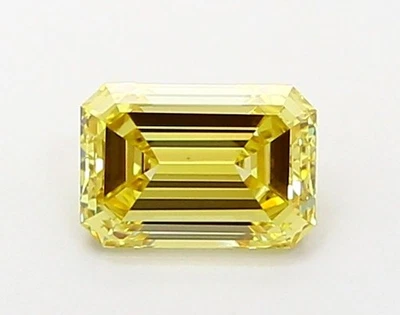 .91 Ct Fancy Intense Yellow VS1 6.67-4.64*3 mm IGI Certified Lab Grown Diamond - Image 1 of 4
