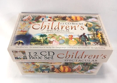 Children's Spectacular 12 CD Box Set 400 Songs Stories Nursery Rhymes Lullabies Foto 1 de 4