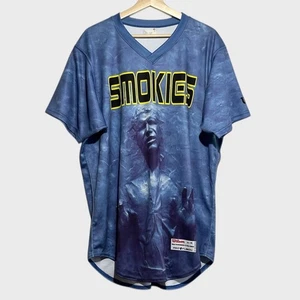 Wilson Knoxville Smokies Game Worn Star Wars Night Han Solo Baseball Jersey XL - Picture 1 of 5