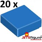 New 20 X Lego Flat Tile 1x1 With Groove Blue 3070 Genuine Bulk Lot Bright
