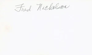 Fred Nicholson 1917 Detroit Tigers Signed 3x5 Index Card with JSA COA - Picture 1 of 2