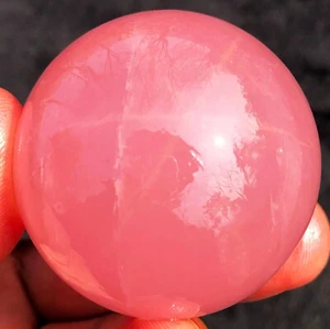 1.94"167.3g TOP! Natürlicher Edelstein Starlight Reis Rosenquarz Eiskugel IP1875 - Bild 1 von 14