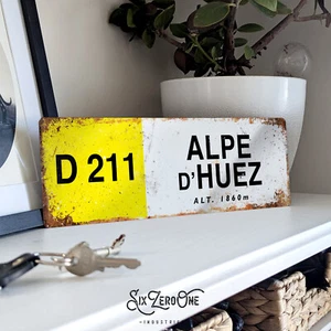 Le Tour Altitude Marker Metal Signs. Cycling Ski French Aple Climb Bike SKI - Picture 1 of 28