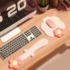 Wrist Rest Flower Shape Ergonomic Keyboard And Mouse Wrist Rest Pad Set Red-wq