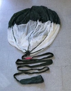 US Military Demil T-10 Reserve Pilot Parachute 4 1/2 Ft Diameter Full Tether - Picture 1 of 4