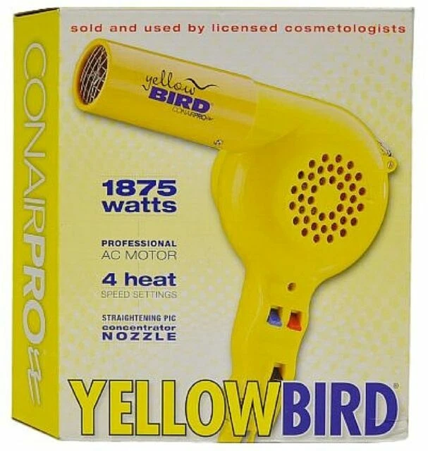 Conair Pro Yellow Bird Hair Dryer