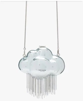 Kate Spade Shade Crystal Embellished 3d Cloud Crossbody Bag Novelty Clutch New - Image 1 of 4