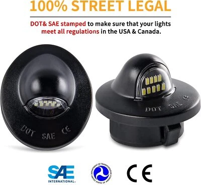 2X LED License Plate Light Rear Bumper Tag For Ford F150 F250 F350 Assembly Lamp - Image 1 of 4