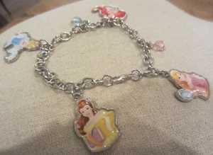Disney Prinzessin - Silberfarbenes Bettelarmband Aschenputtel, Belle, Arielle & Rapunzel - Bild 1 von 6