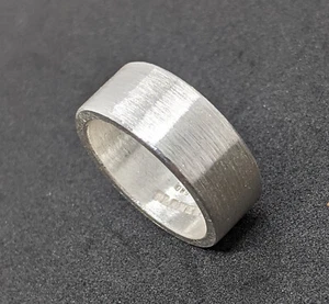 Anillo de banda de 10 mm de ancho anillo de mujer grosor de anillo 2 mm plata 999 diseño de llamas - Imagen 1 de 5