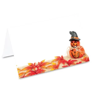 PRICARO Tischkarten "Halloween Kürbis" 50 Stück Platzkarten Namenskarten - Bild 1 von 3