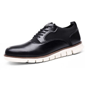 Men's Oxford Formal Dress Casual Shoes Classic Lace Up Round Toe Wedding Shoes