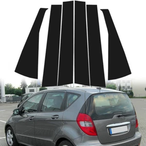 6x Fit For Mercedes Benz W169 2005-2012 Gloss Black Door Pillar Posts Trim Cover - Picture 1 of 12