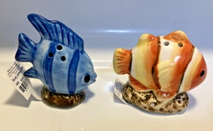 NEU Cracker Barrel Mini Salz Pfeffer Tropische Fische - Bild 1 von 6