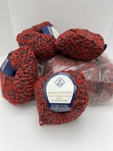 ALPACA FIESTA PLYMOUTH YARN: Luxury Indiecita Brand Soft twist red/purple lot 11 - Picture 1 of 7