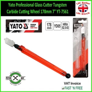 Yato Professional Glass Cutter Tungsten Carbide Cutting Wheel 178mm 7" YT-7561 - Picture 1 of 2