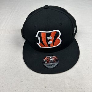 New Era Cincinnati Bengals 9Fifty Black Color Team Logo Adjustable Snapback Hat