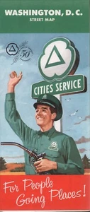 1960 Cities Service Road Map: Washington, D.C. NOS - Bild 1 von 1