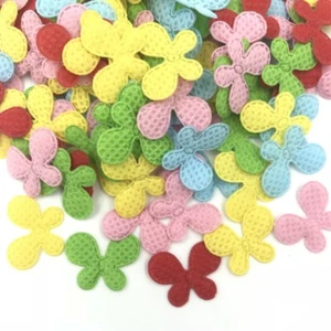 DIY 400pcs Mixed Colors butterfly Felt Appliques Plaid Felt Appliques Crafts - Picture 1 of 3